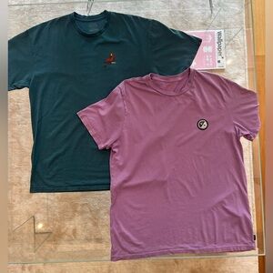 RVCA and Vans Men's Black and Purple Short Sleeve Tees XL